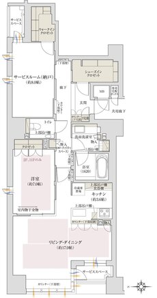 ジオ東洞院御池 間取り A type