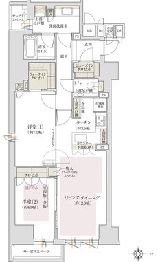 ジオ東洞院御池 間取り D2 type