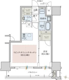 レ・ジェイド大阪梅田 間取り T type