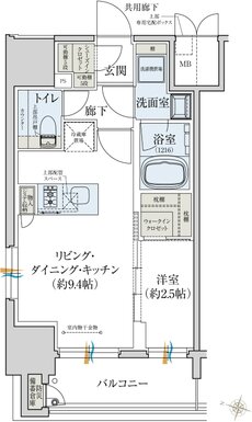 レ・ジェイド大阪梅田 間取り A type