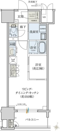 レ・ジェイド大阪梅田 間取り L type