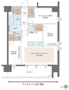 クリオ川崎南幸町グレイスコート 間取り B1タイプ