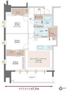 クリオ川崎南幸町グレイスコート 間取り Fタイプ