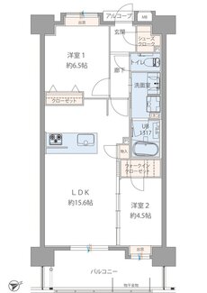 アルバガーデン グランビュー那珂川 間取り Bタイプ