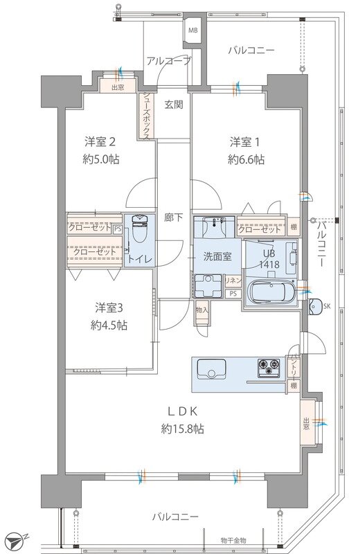 アルバガーデン グランビュー那珂川 間取り Cタイプ