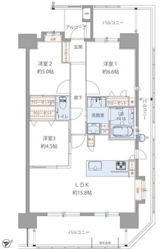 アルバガーデン グランビュー那珂川 間取り Cタイプ