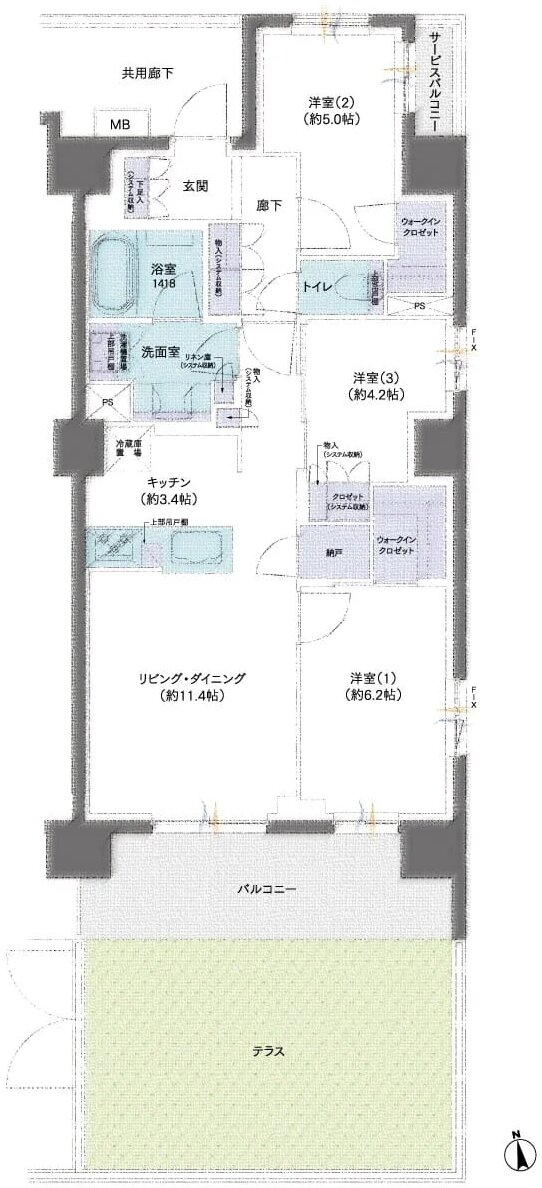 レーベン川口幸町 間取り Et type
