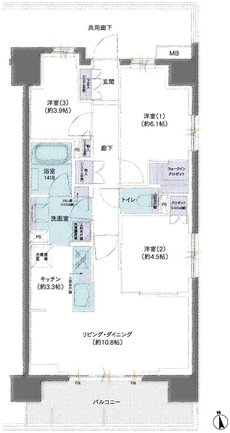レーベン川口幸町 間取り I type