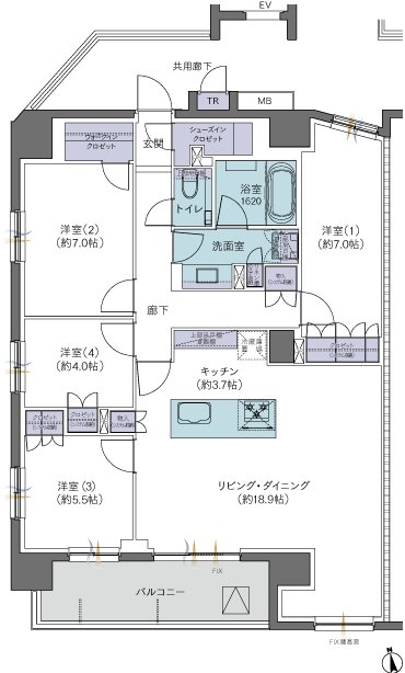 レーベン川口幸町 間取り J type