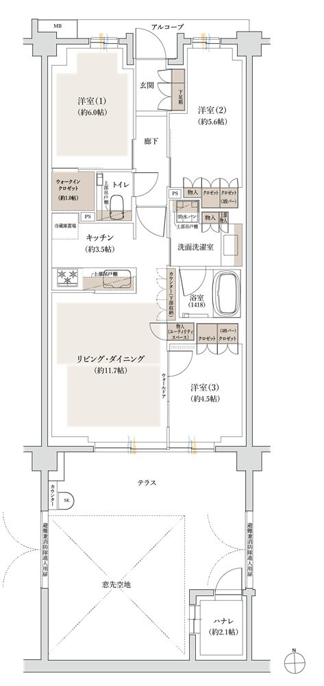 ジオ東小金井 間取り F3b type