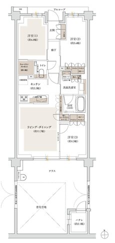 ジオ東小金井 間取り F3b type