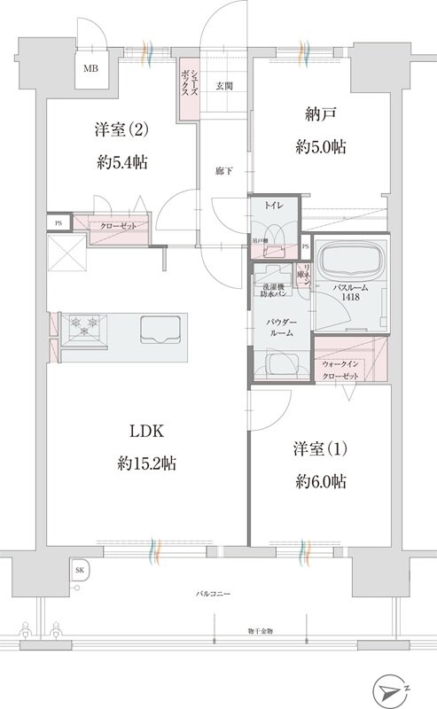 グランフォーレ姪浜ノーブルテラス 間取り Cタイプ