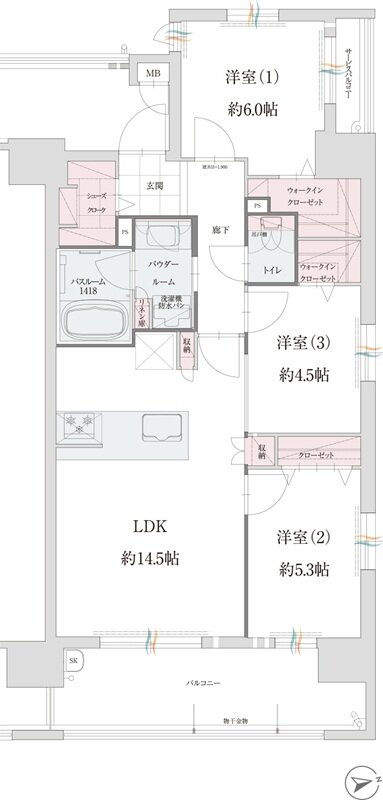 グランフォーレ姪浜ノーブルテラス 間取り Dタイプ