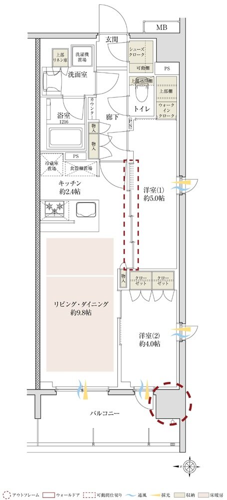 サンクレイドル五反野レジデンス 間取り D type