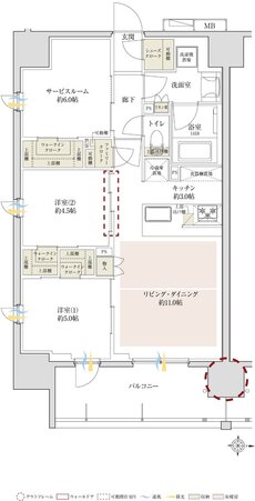 サンクレイドル五反野レジデンス 間取り EI type