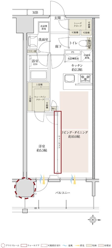 サンクレイドル五反野レジデンス 間取り G type