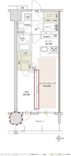 サンクレイドル五反野レジデンス 間取り G type