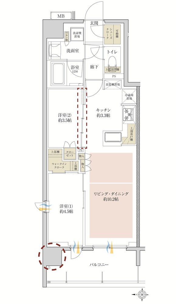 サンクレイドル五反野レジデンス 間取り A type