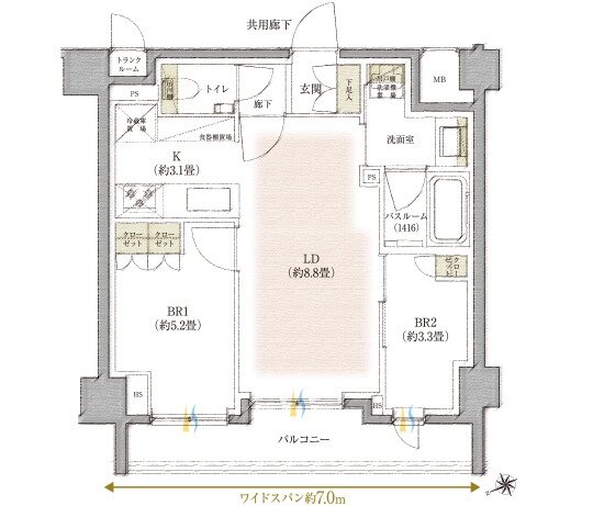 イノバス吉祥寺コート 間取り Cタイプ