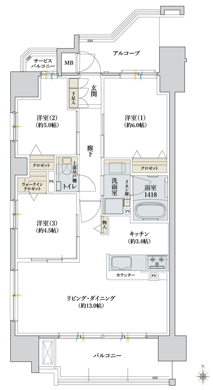 パークナード道後公園 間取り A type
