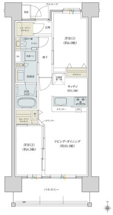 パークナード道後公園 間取り C type