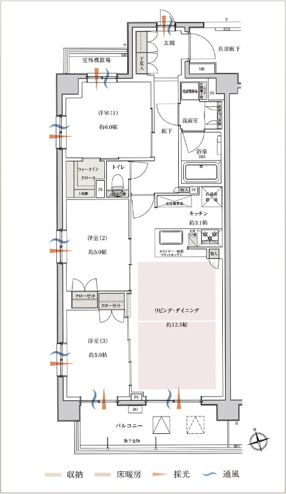 サンクレイドル新小岩II 間取り H TYPE