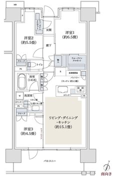 パークホームズ湘南茅ヶ崎 間取り Eタイプ