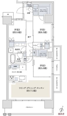パークホームズ湘南茅ヶ崎 間取り Fタイプ