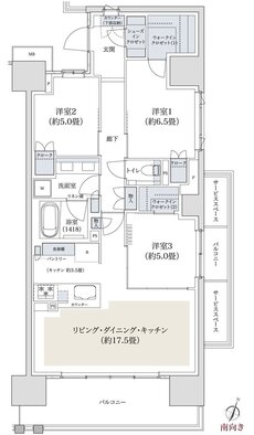 パークホームズ湘南茅ヶ崎 間取り Fタイプ