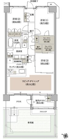 パークホームズ流山おおたかの森ソライエ 間取り A-89Hgタイプ