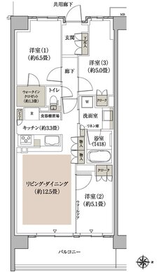 パークホームズ流山おおたかの森ソライエ 間取り C-71Aタイプ