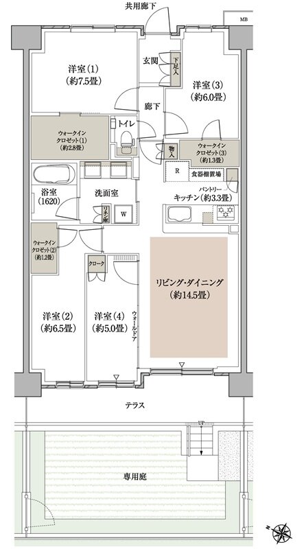 パークホームズ流山おおたかの森ソライエ 間取り A-94Fgタイプ
