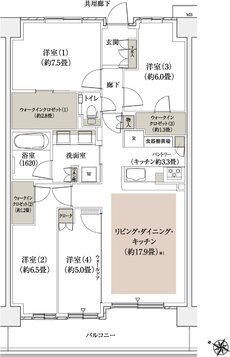 パークホームズ流山おおたかの森ソライエ 間取り A-94Fタイプ