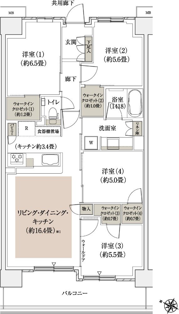パークホームズ流山おおたかの森ソライエ 間取り A-85Dタイプ