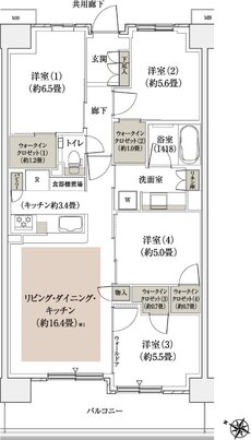 パークホームズ流山おおたかの森ソライエ 間取り A-85Dタイプ