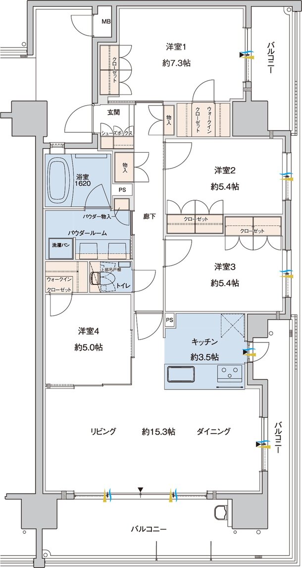 MJR折尾ステーションフロント 間取り E2 TYPE