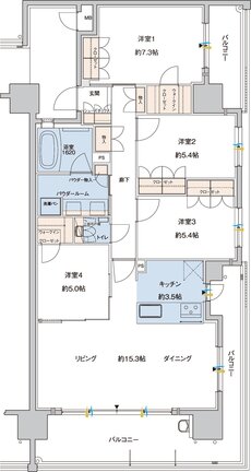 MJR折尾ステーションフロント 間取り E2 TYPE