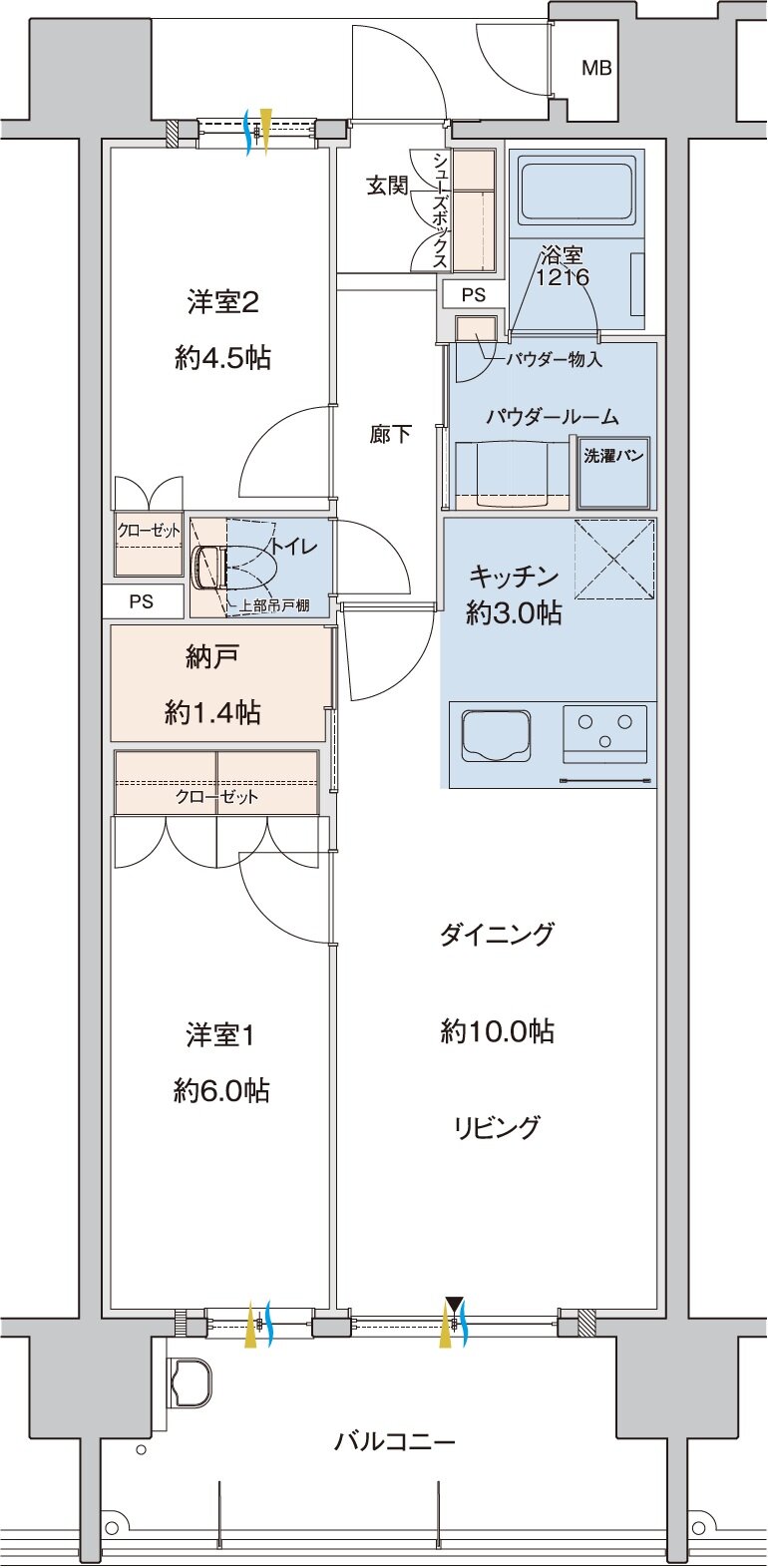 MJR折尾ステーションフロント 間取り G TYPE