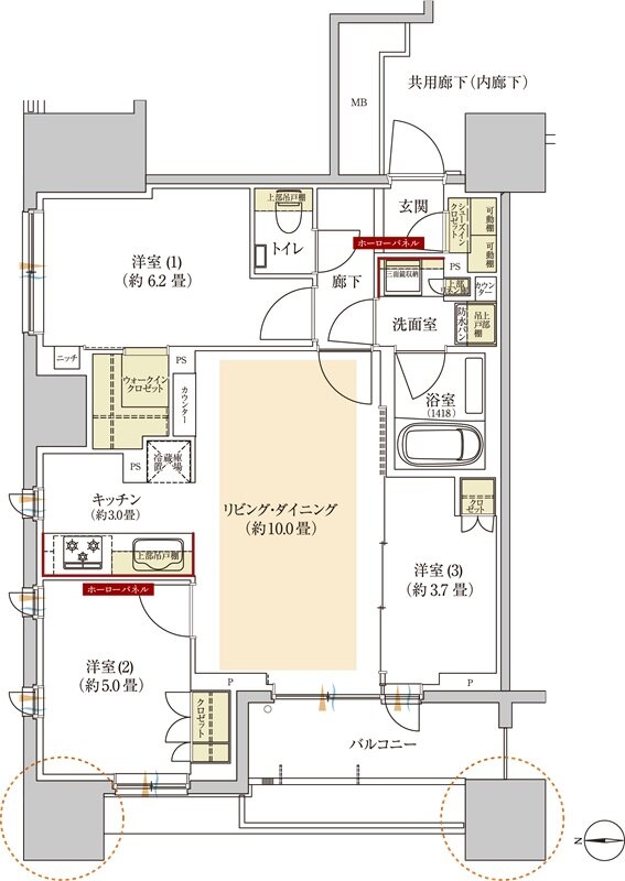 リビオ浅草 間取り Bタイプ