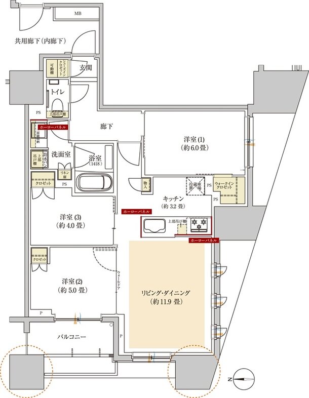 リビオ浅草 間取り Dタイプ