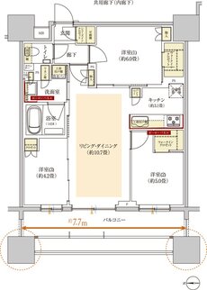 リビオ浅草 間取り Fタイプ