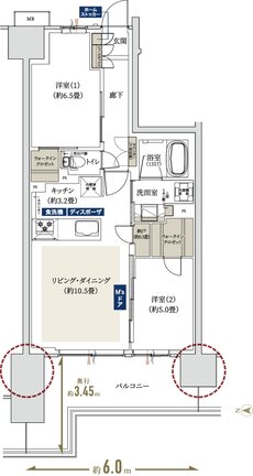 プレティナレジデンス吉川 間取り E TYPE