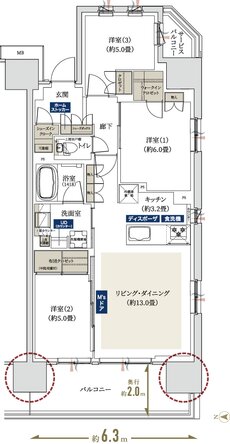 プレティナレジデンス吉川 間取り G TYPE