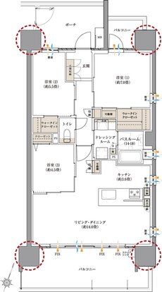 サーパス藤枝サウスフォート 間取り Dタイプ