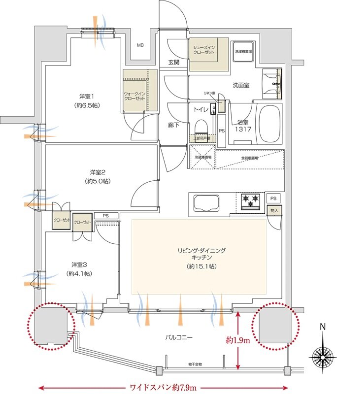 プレシス本厚木 間取り Aタイプ