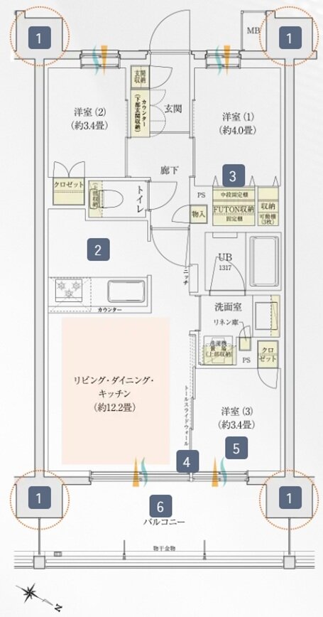 イニシア金町レジデンス 間取り B type