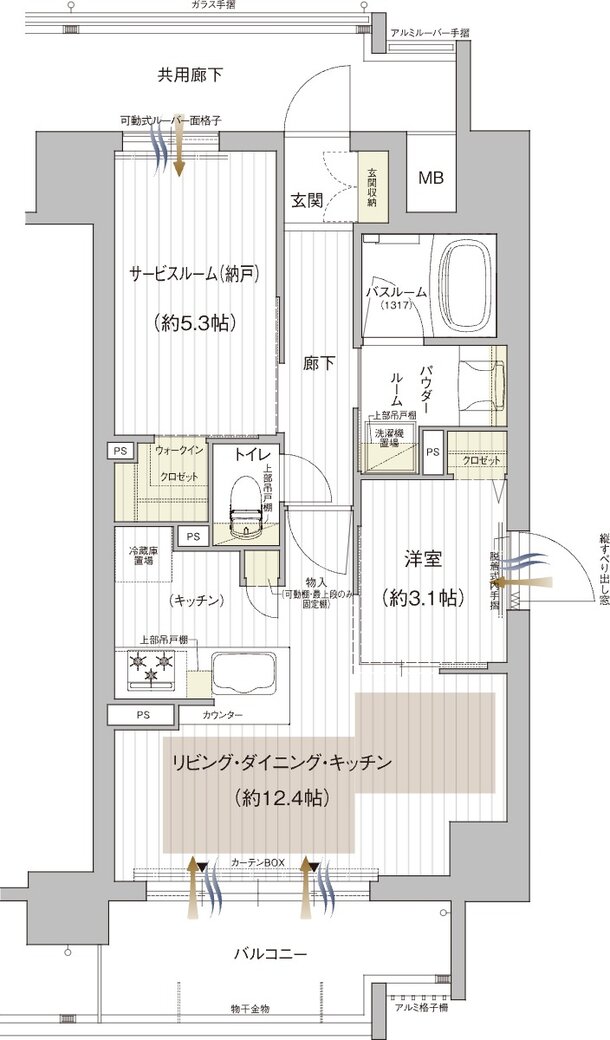 プレサンス 京都西院ツインレジデンスプロジェクト 間取り Dtype[双 月邸]