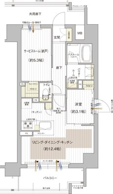 プレサンス 京都西院ツインレジデンスプロジェクト 間取り Dtype[双 月邸]