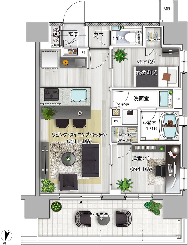 K HOUSE 大宮 間取り C TYPE