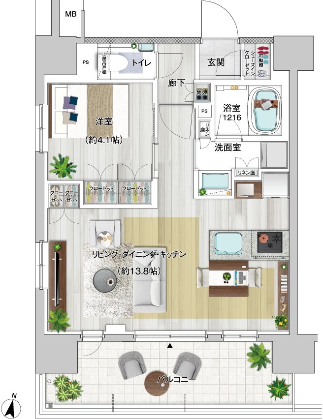 K HOUSE 大宮 間取り A1 TYPE